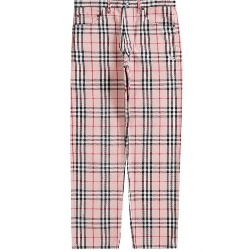 Burberry x Supreme S/S 22 Regular Jeans Trouser pants - Pink Size 32